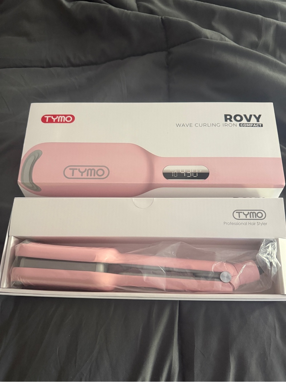TYMO Pink Compact Wave Curling Iron - ROVY Series